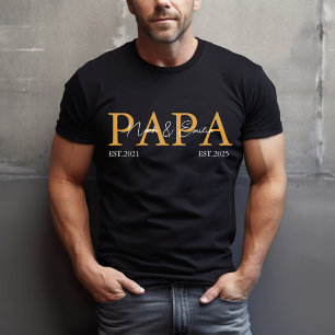 Camiseta Papa Nome do Dia de os pais de Texto Personalizado