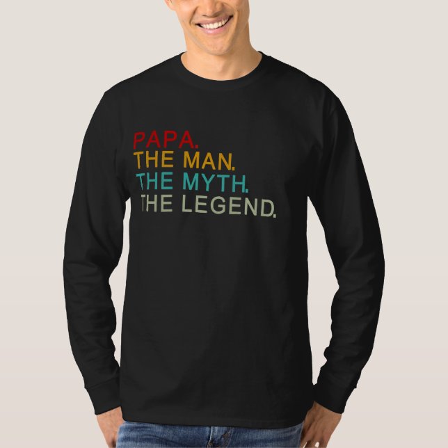 Camiseta papa o homem mito lenda (Frente)
