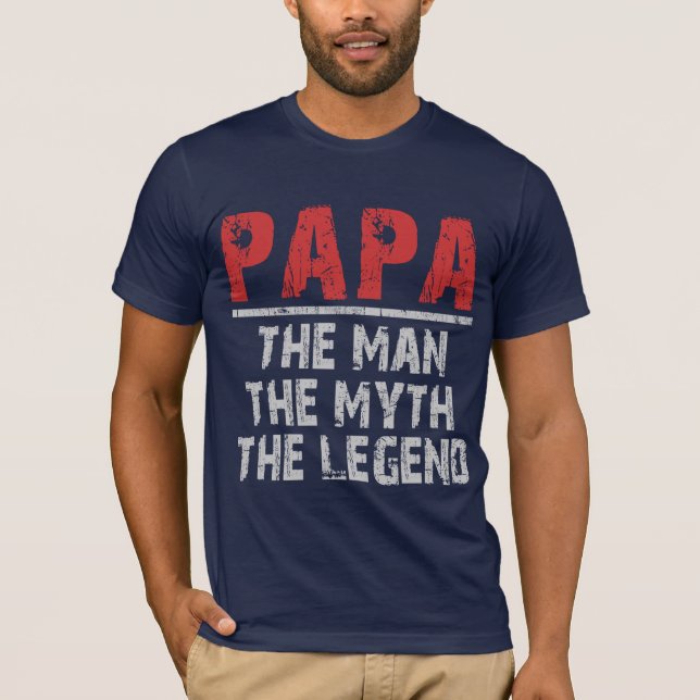 Camiseta Papá o homem o mito a legenda (Frente)