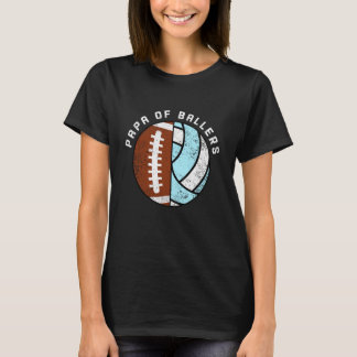 Camiseta Papa of Ballers Funny Football Volleyball Papa