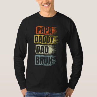 Camiseta Papá Pai Bruh Dia Pai Melhor Papá Nunca Ret