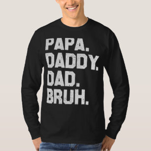 Camiseta Papá Pai Bruh Retro Vintage Boys Girls Fathe