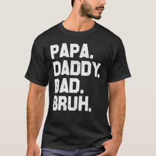 Camiseta Papá Pai Bruh Retro Vintage Boys Girls Fathe