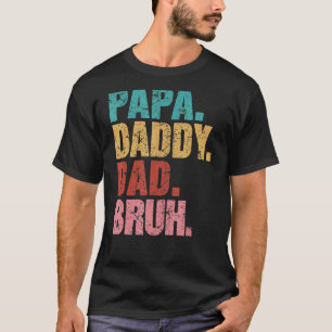 Camiseta Papa Pai Bruh Retro Vintage Tie Dye Pai D