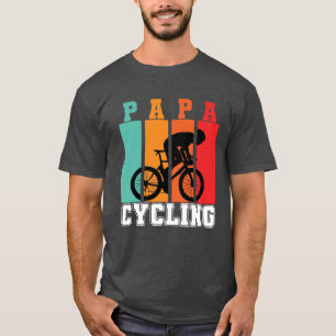 Camiseta Papá Pai de Ciclo de Ciclo Andando de bicicleta do