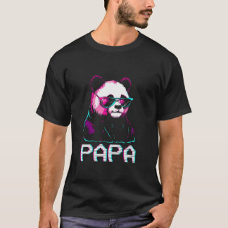 Camiseta Papá Panda Bear Retro Engraçado Papá Nascimento do