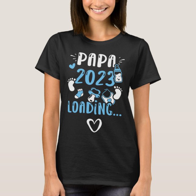 Camiseta Papa Papa 2023 Loading   Baby Boy Sayings (Frente)