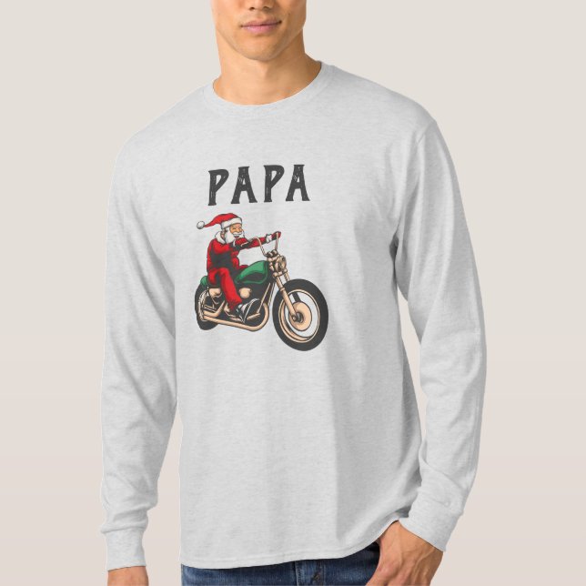 Camiseta Papá Personalizado para o Natal Chamado Presente (Frente)