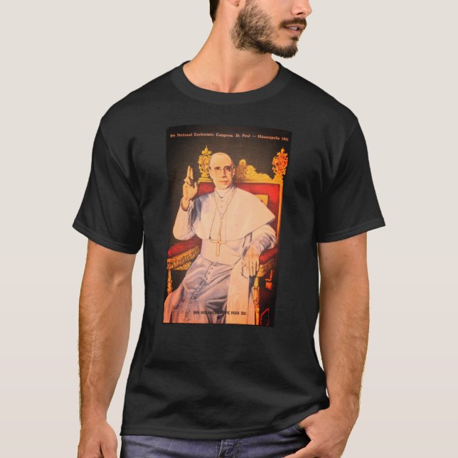 Camiseta Papa Pio XII, Soberano do Estado da Cidade do Vati (Frente)