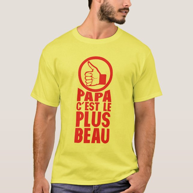 Camiseta papa plus beau pouce ok (Frente)