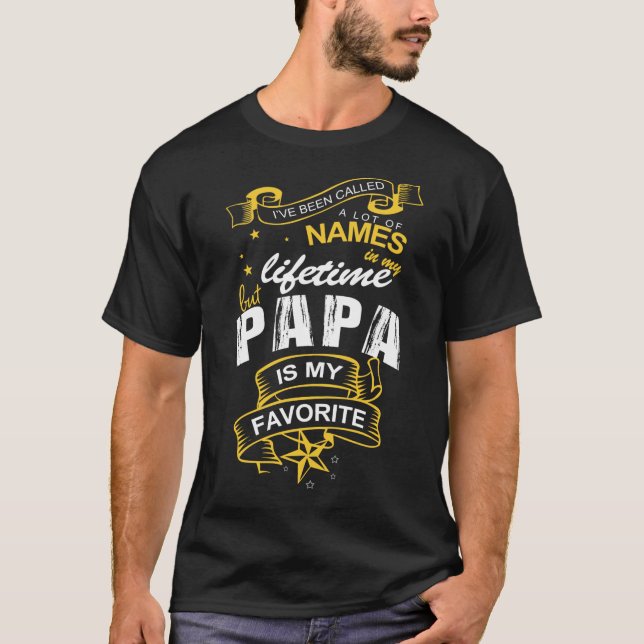 CAMISETA PAPÁ QUENTE DO T-SHIRT DA PAPÁ MEU NOME FAVORITO (Frente)