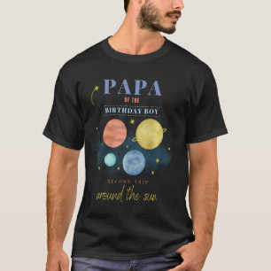 Camiseta Papá segundo aniversário Segunda Viagem Em Torno D