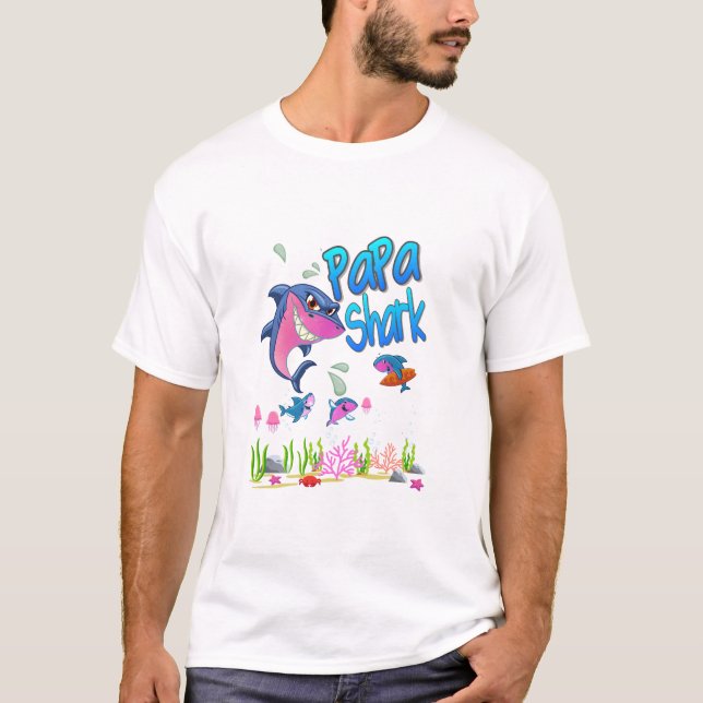 CAMISETA PAPA SHARK FELIZ FAHTERS DAY (Frente)