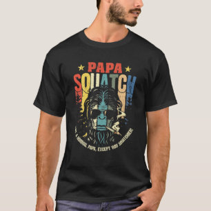 Camiseta Papa Squatch Funny Bigfoot Sasquatch Dia de os pai