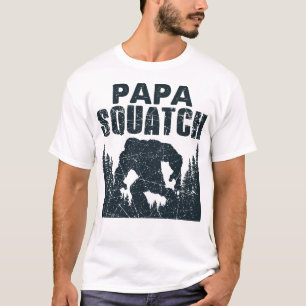 Camiseta Papa Squatch Pai Dia de os pais Pé-Grande Amor
