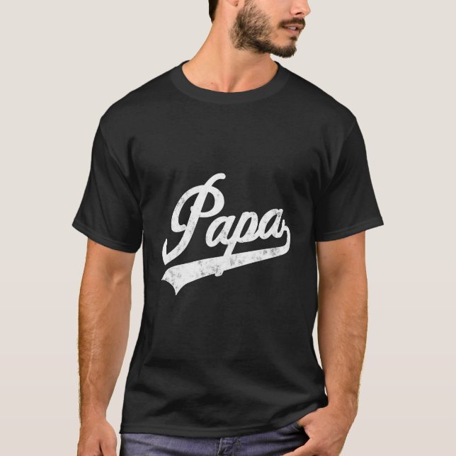 Camiseta Papa Style Fatherâ€™S Day Para Papa Avô (Frente)