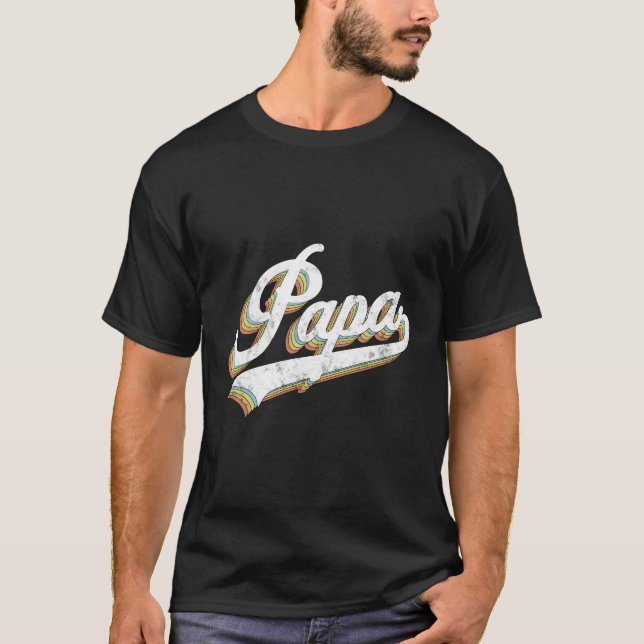 Camiseta Papa Style Fatherâ€™S Day Para Papa Avô (Frente)