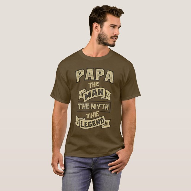 Camiseta Papá The Myth T-shirt Gifts! (Frente Completa)