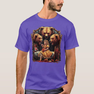 Camiseta Papa-Touro e os Três Ursos Design para Fãs de Terr