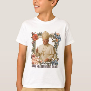 Camiseta Papa Trump Engraçado Trump Vaticano Cristão Retro