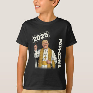 Camiseta Papa Trump Engraçado Trump Vaticano Cristão Retro