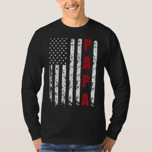 Camiseta Papa U U Bandeira Americana Patriótica 4 de julho