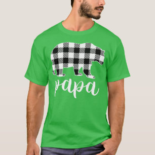 Camiseta Papa Urso Cinza Buffalo Xadrez Pajama Premium