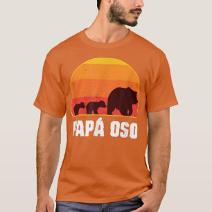 Camiseta Papá Urso Espanhol - Pai dos Gêmeos - Papa Oso Ret