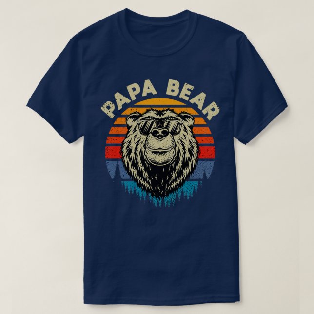 Camiseta Papá Urso Legal ideia de retro presente Clássico T (Frente do Design)