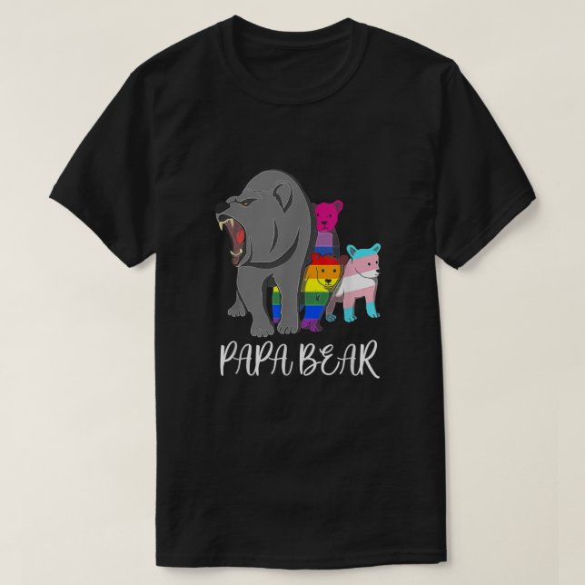 Camiseta Papa Urso LGBT Gay Trans Orgulho Bissexual LG (Frente do Design)