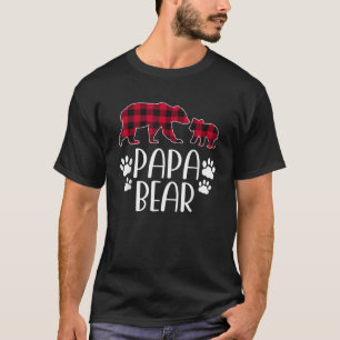 Camiseta Papa Urso Natal Pajama Red Buffalo Xadrez Faes