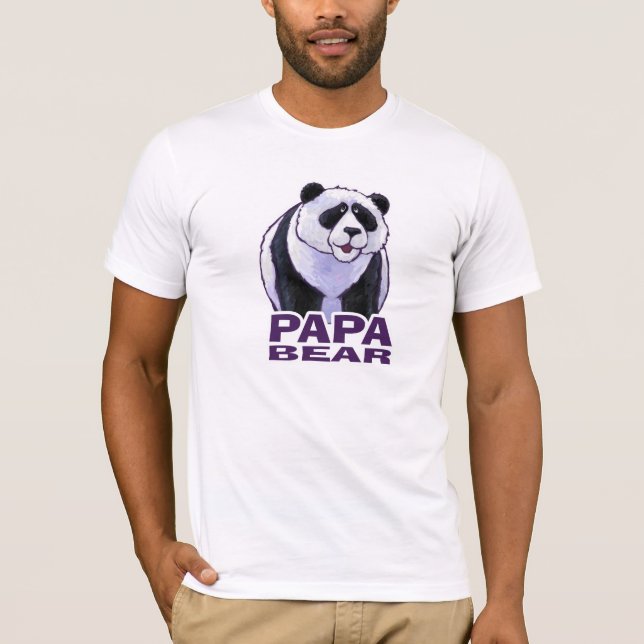 Camiseta Papá Urso Panda Leve Tee (Frente)
