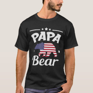 Camiseta Papa Urso Patriótico Bandeira Que Corresponde A 4