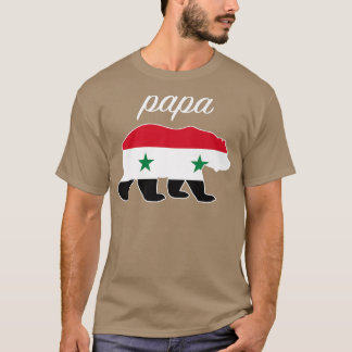 Camiseta Papa Urso Síria Bandeira Sírio Raízes Premium