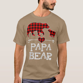 Camiseta Papa Urso, Xadrez Vermelho Buffalo Papão Urso Paja