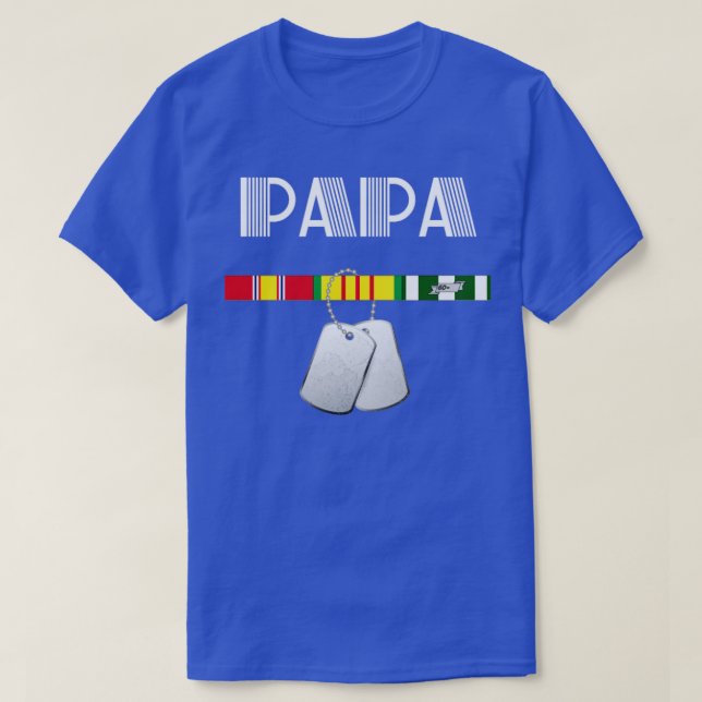 Camiseta Papa VietNam Veteran VietNam Veteran Gifts (Frente do Design)