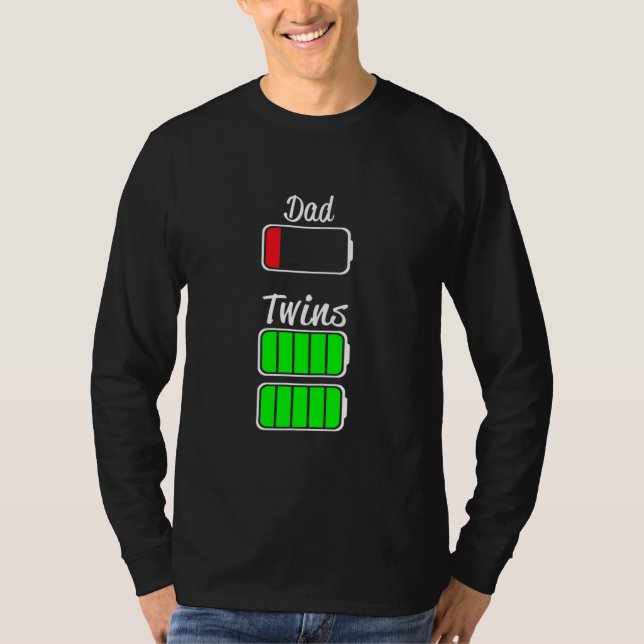 Camiseta Papa von Zwillen pai de gêmeos  (Frente)