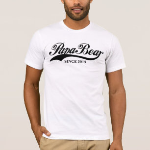 Camiseta PapaBear desde o dia dos pais personalizado ano do