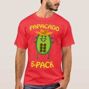 Camiseta Papacado 6 Pack Pai Avocado Cute Workout