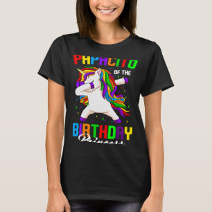 Camiseta Papacito da Princesa de Aniversário Unicorn Dabbin