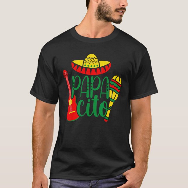 Camiseta Papacito Family Cinco De Mayo Matchin Couple Mexic (Frente)
