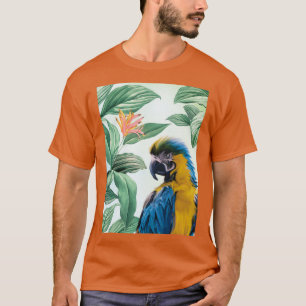 Camiseta Papagaio Amarelo-Azul, Papagaio-Bela-Arte