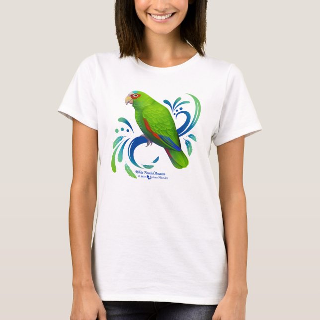 Camiseta Papagaio-Amazonas Fronteira Branco (Frente)
