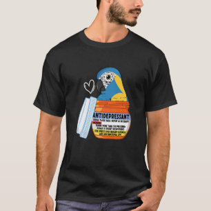 Camiseta Papagaio-antidepressivo, azul, garganta-azul