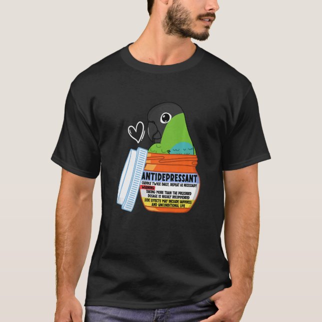 Camiseta Papagaio-Antidepressivo Bonito I Nanday Conure (Frente)