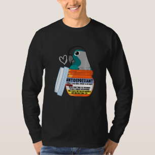 Camiseta Papagaio-Antidepressivo Bonito I Turquesa Cheek Ve