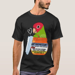 Camiseta Papagaio Antidepressivo Bonito I Vermelho mascarad