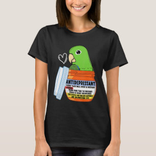 Camiseta Papagaio-antidepressivo Bonito, Parrotlet Verde