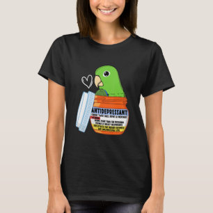Camiseta Papagaio-antidepressivo Bonito, Parrotlet Verde