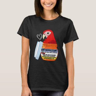 Camiseta Papagaio Antidepressivo Fofo I Arara Vermelha